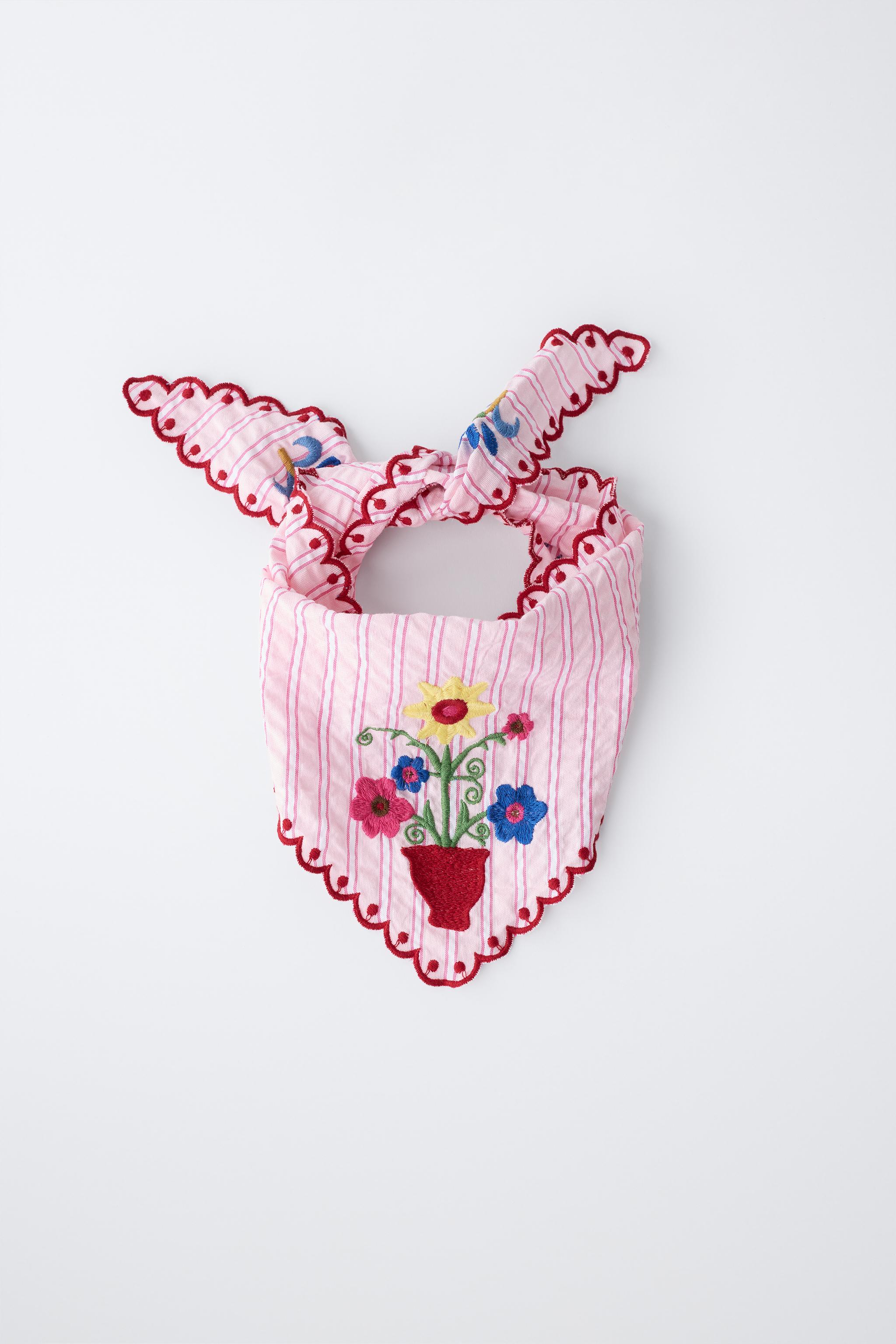 EMBROIDERED STRIPED BANDANA SISSEL EDELBO X ZARA KIDS